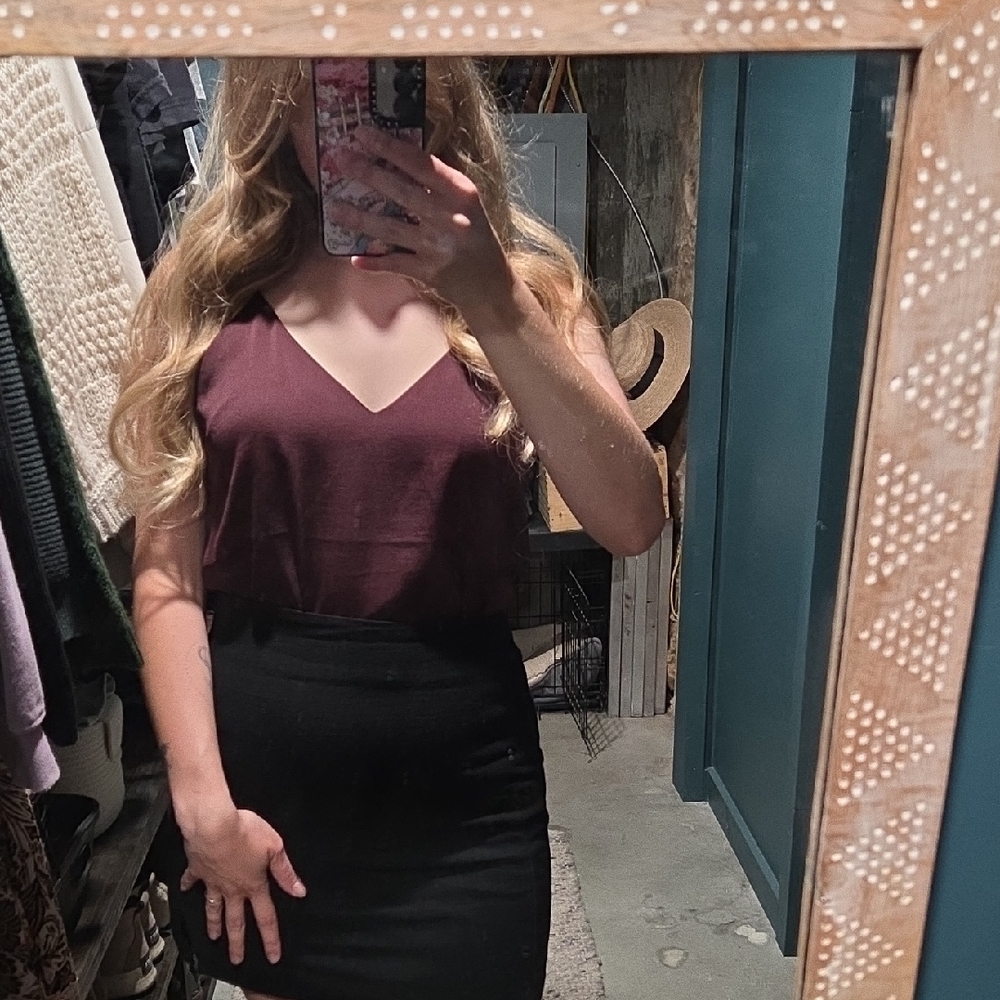 Express Deep Burgundy Camisole Top